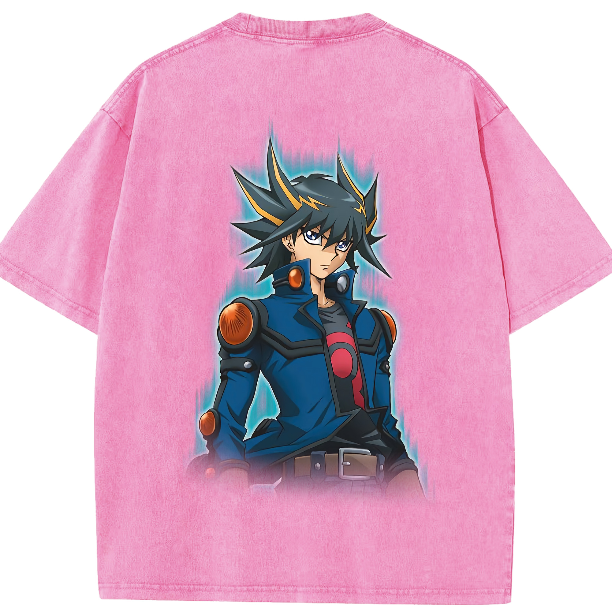 （画像用） 遊☆戯☆王 Yu-Gi-Oh! 綿100% ヴィンテージ風 半袖Tシャツ（背面プリント）